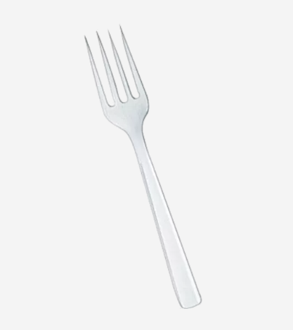 Black & Gold Plastic Fork White 20pk