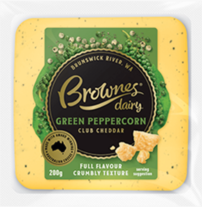 Brownes Cheddar Cheese Peppercorn 200g