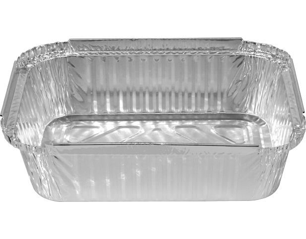 Foil Dish & Lid Small Rectangle Deep 17x10x5.5cm 5pk