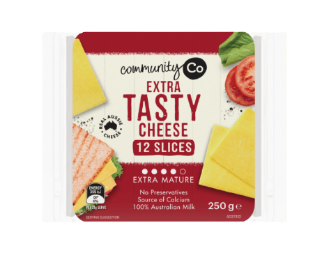 Community Co Cheese Slices Extra Tasty 250g