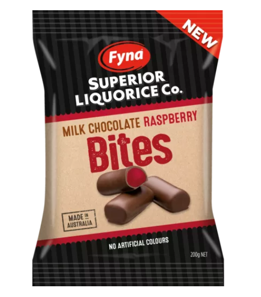 Fyna Milk Chocolate Raspberry Bites 200g