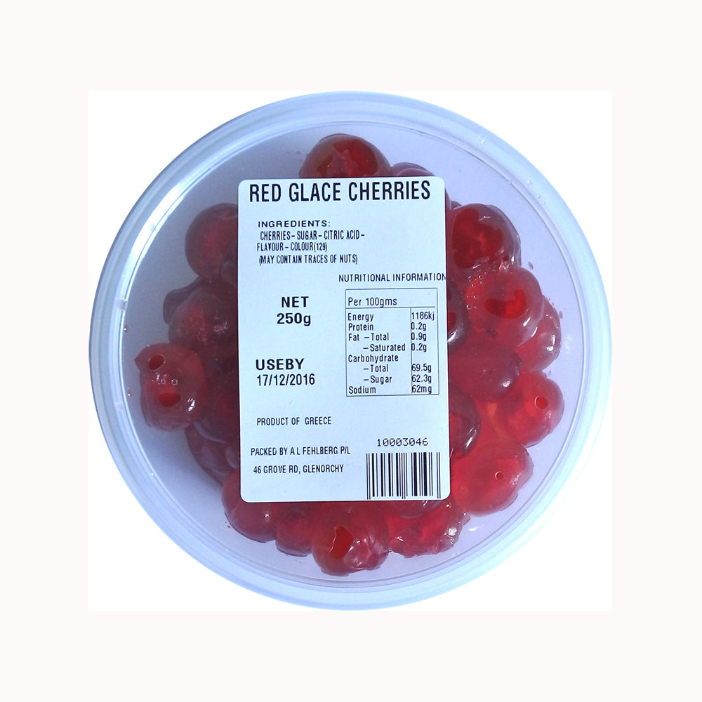 Natures Works Cherries Red Glace 250g