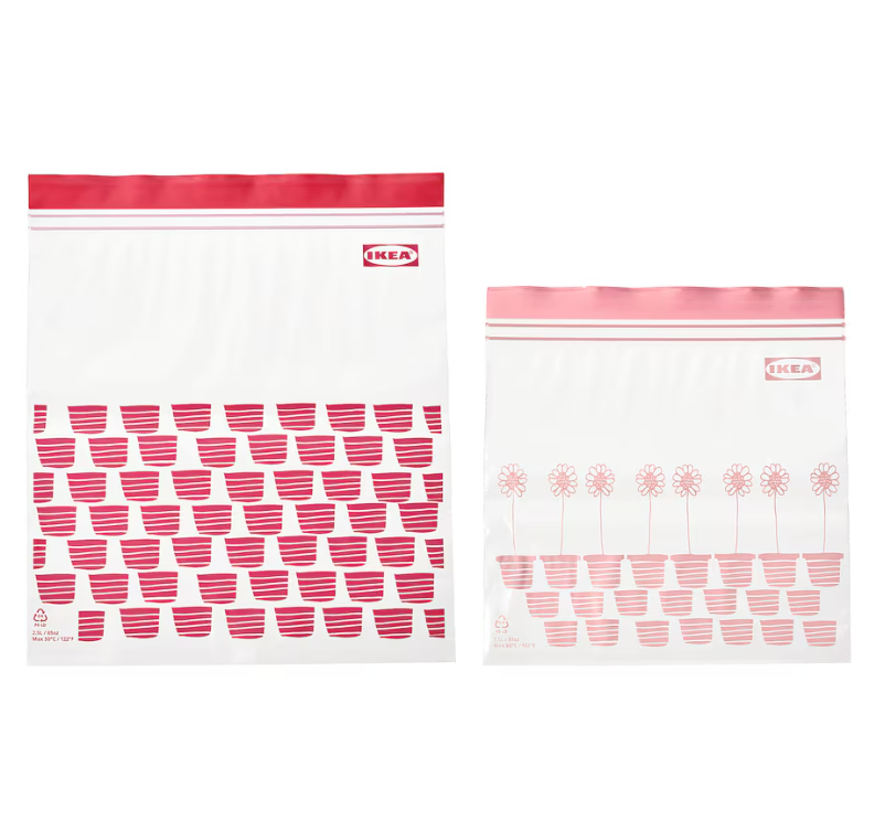 Istad Resealable Bag Red Pink 1.2/2.5L 50pk