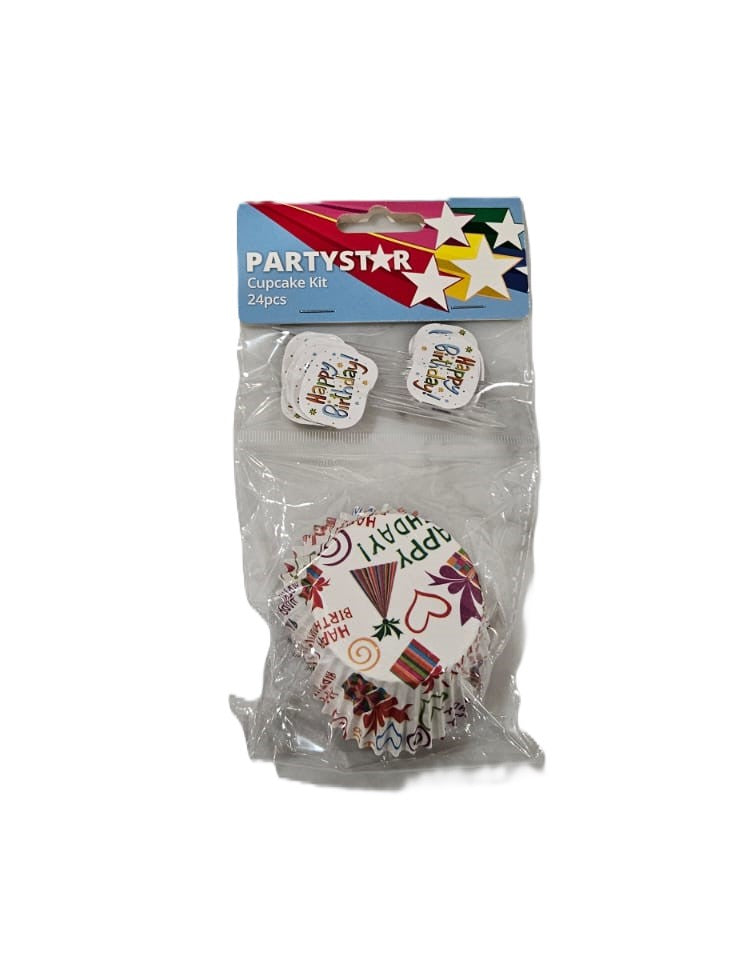 Korbond Partystar Cupcake Kit 24pce