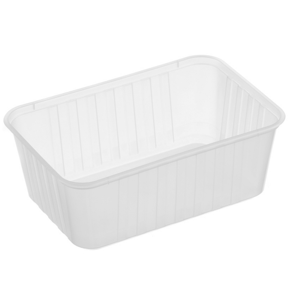 Rectangle Containers Ribbed 1L 50pk