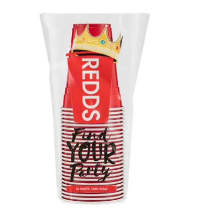 Redds Cups Red 425ml 25pk