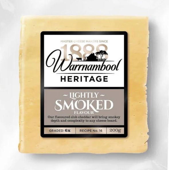 Warrnambool Heritage Cheddar Lightly Smoked 200g