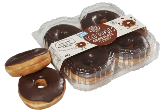 The Happy Donut Co Iced Donuts Chocolate 4pk 230g