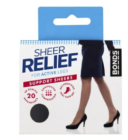 Sheer Relief Support Sheers Black X Tall