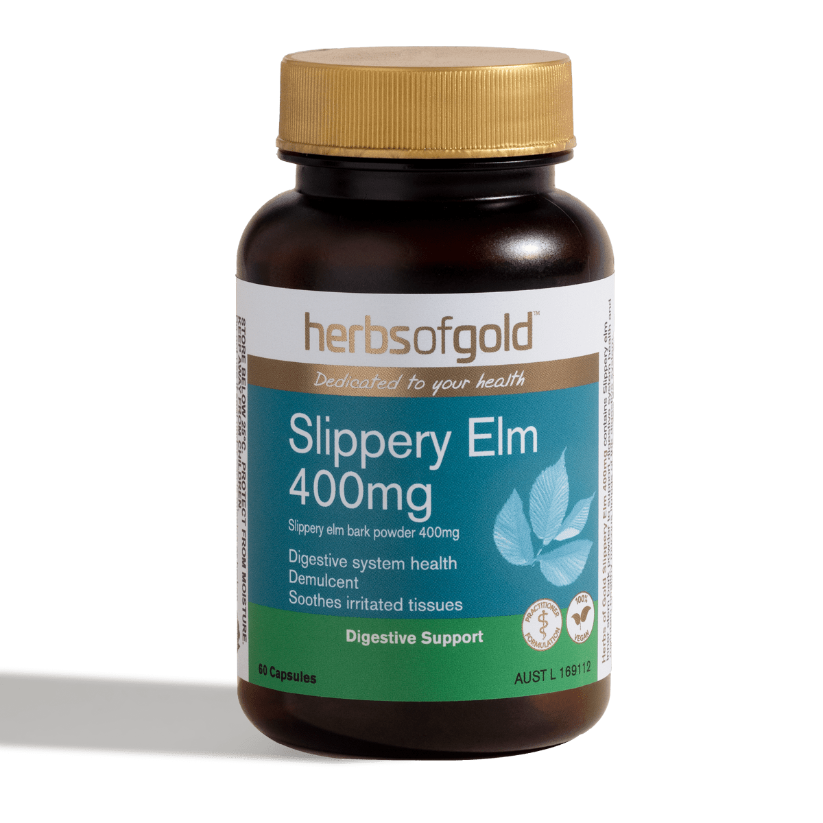 Herbs of Gold Slippery Elm 400mg 60 capsules