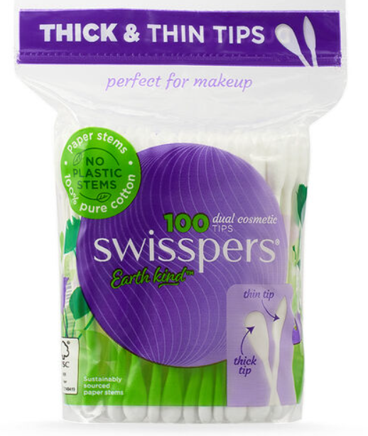 Swisspers Cotton Tips Paper Stem 100pk