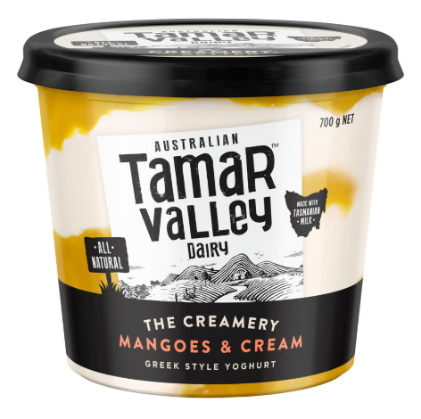 Tamar Valley Yoghurt Greek Style Mango & Cream 700g