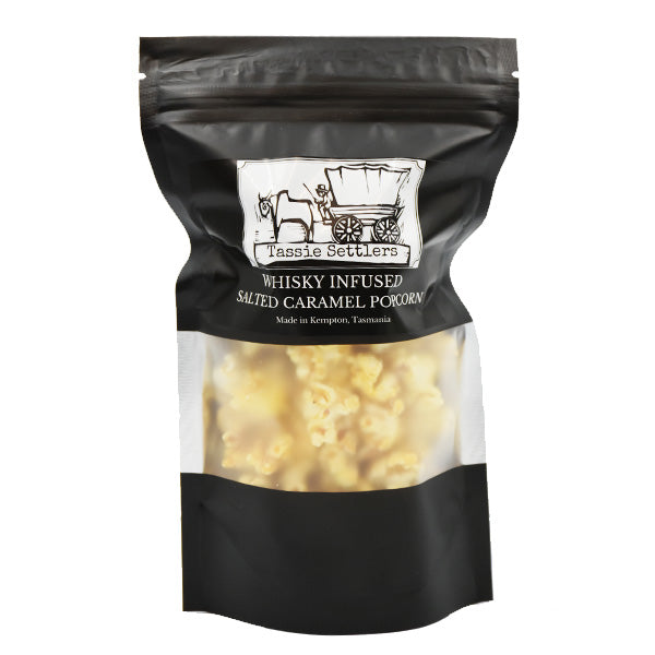 Tassie Settlers Whisky Infused Salted Caramel Popcorn 50g