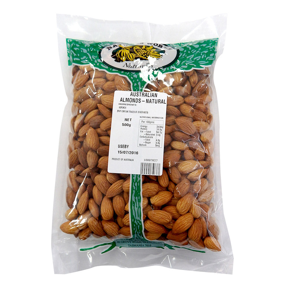 Natures Works Almonds Natural 500g