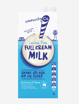 Community Co Full Cream Milk Lactose-free 1L