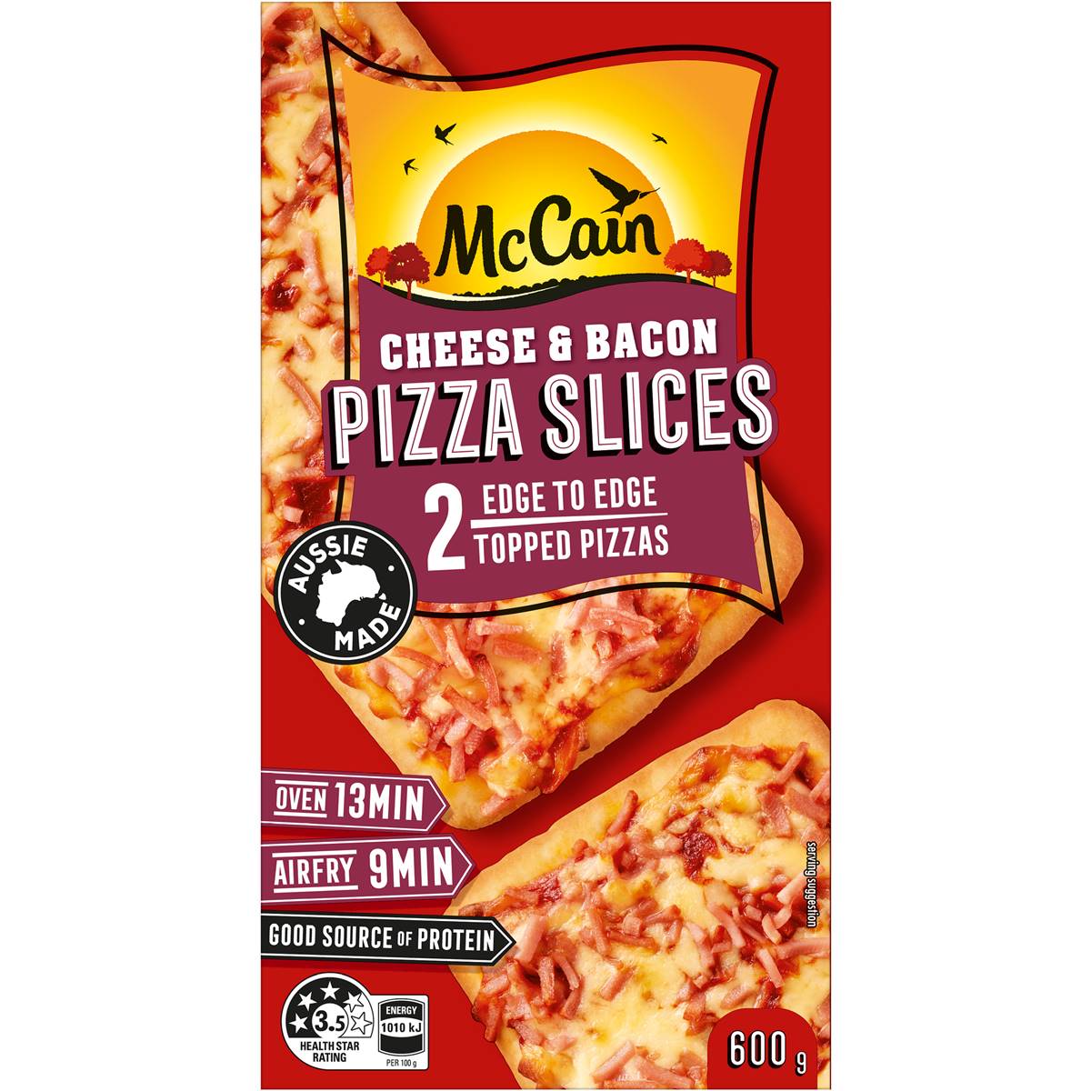 McCain Pizza Slices Cheese & Bacon 600g