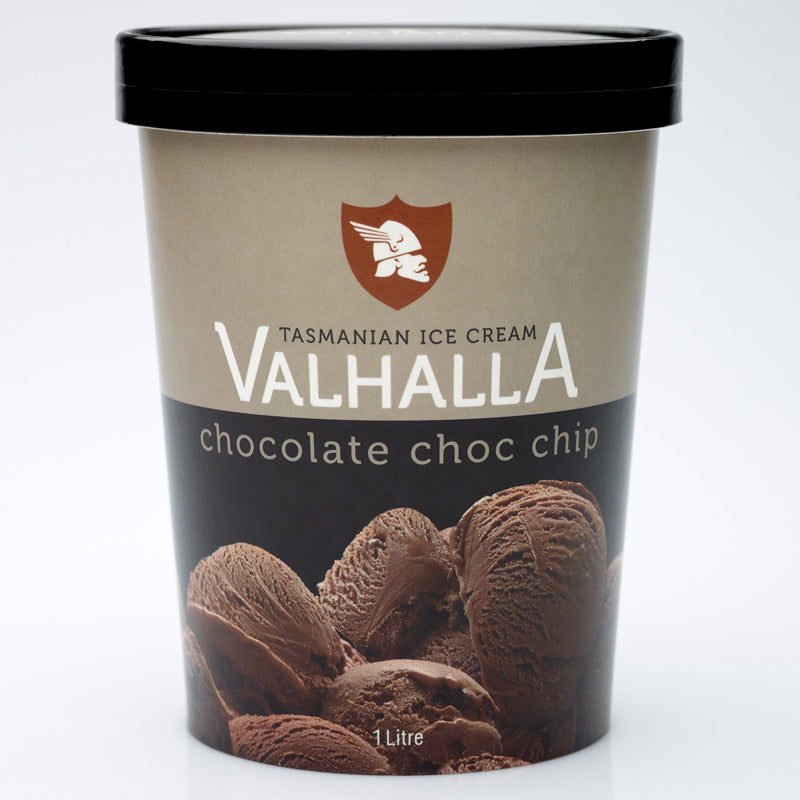 Valhalla Ice Cream Chocolate Choc Chip 1L