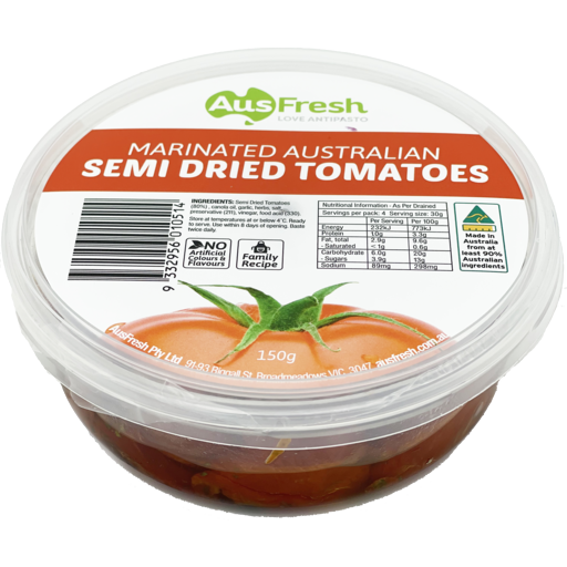 Ausfresh Tomatoes Sun Dried Marinated 150g