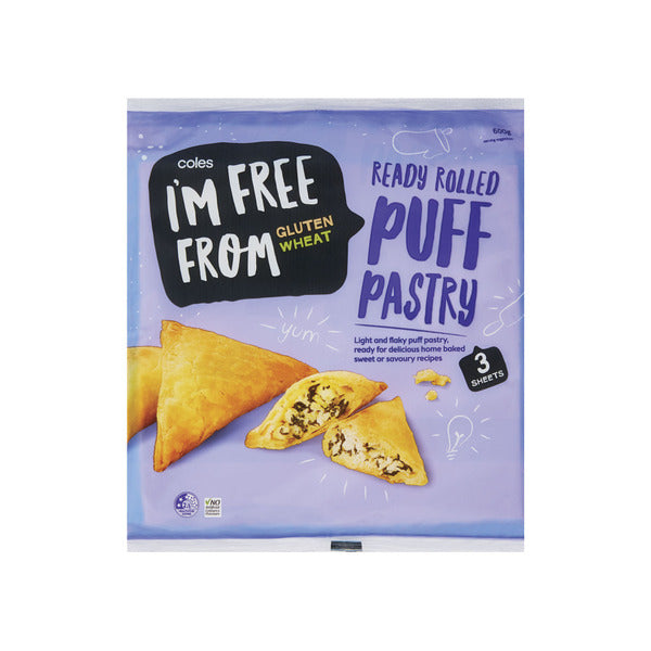 Coles Gluten Free Puff Pastry 3 Sheets 600g