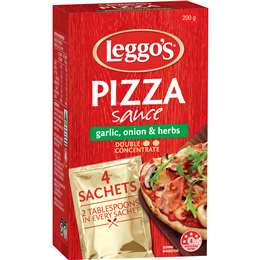 Leggos Pizza Sauce with Garlic Onion & Herbs 4pk 200g