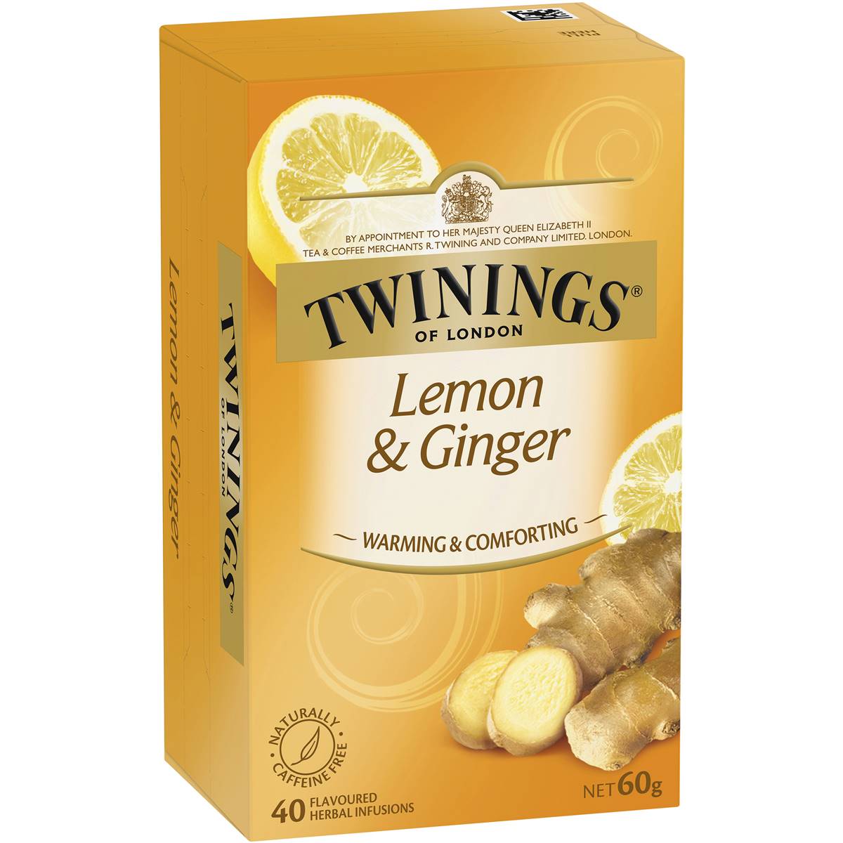 Twinings Lemon & Ginger Tea Bag 40pk  60g