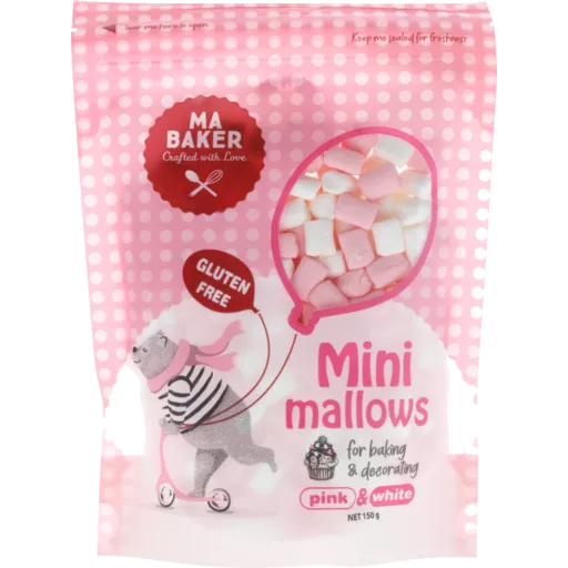 Ma Baker Baking Mallows Pink & White 150g