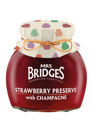 Mrs Bridges Strawberry Preserve with Champagne 340g