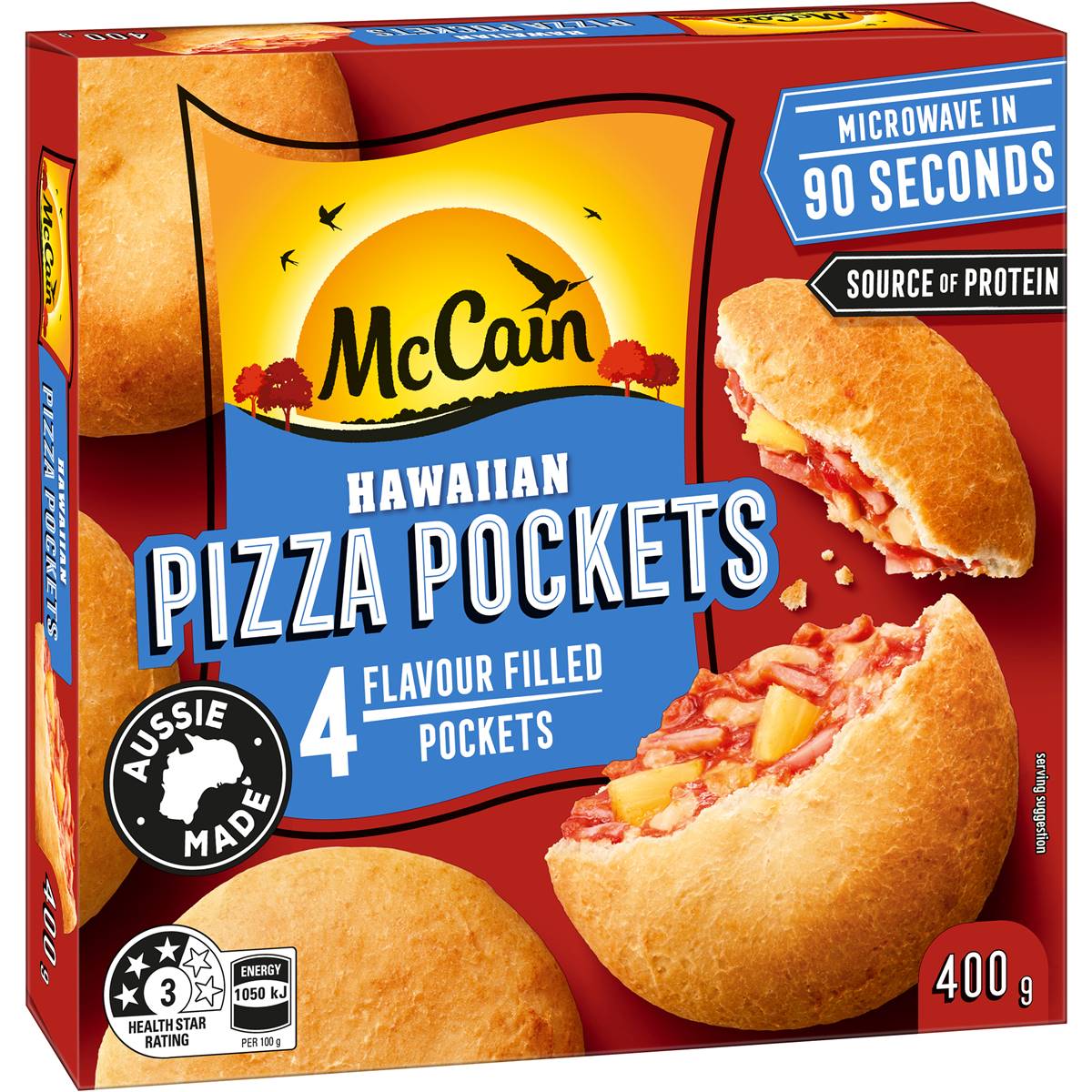 McCain Pizza Pockets Hawaiian 400g