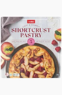 Coles Farmland Frozen Pastry Shortcrust 1kg