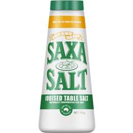 Saxa Iodised Table Salt 750g