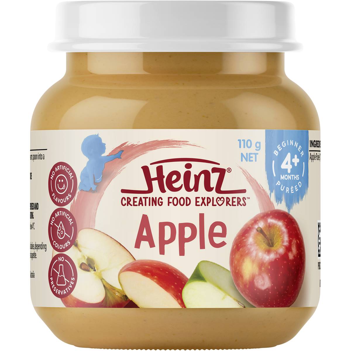 Heinz Pureed Apple Jar 4-6mths 110g