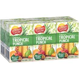 Golden Circle Juice Tropical Punch 250ml 6pk new