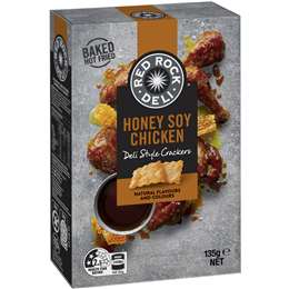 Red Rock Deli Style Crackers Honey Soy Chicken 135g