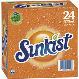 Schweppes Cans Sunkist 375ml 24pk