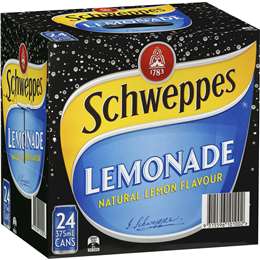 Schweppes Cans Lemonade 375ml 24pk