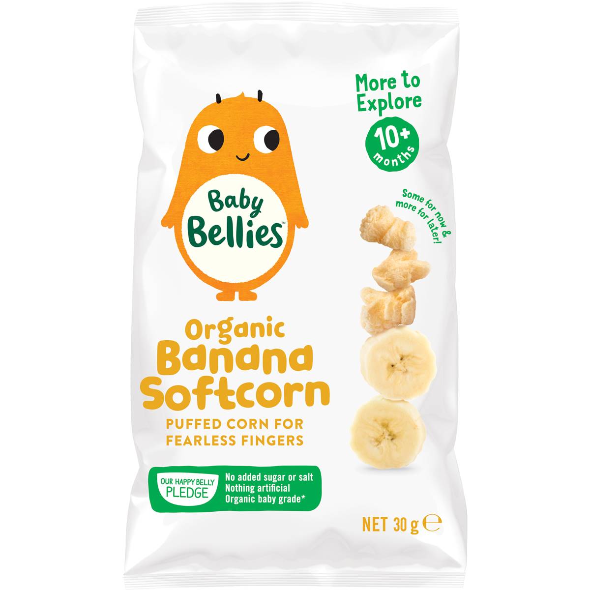 Baby Bellies Organic Banana Softcorn 30g