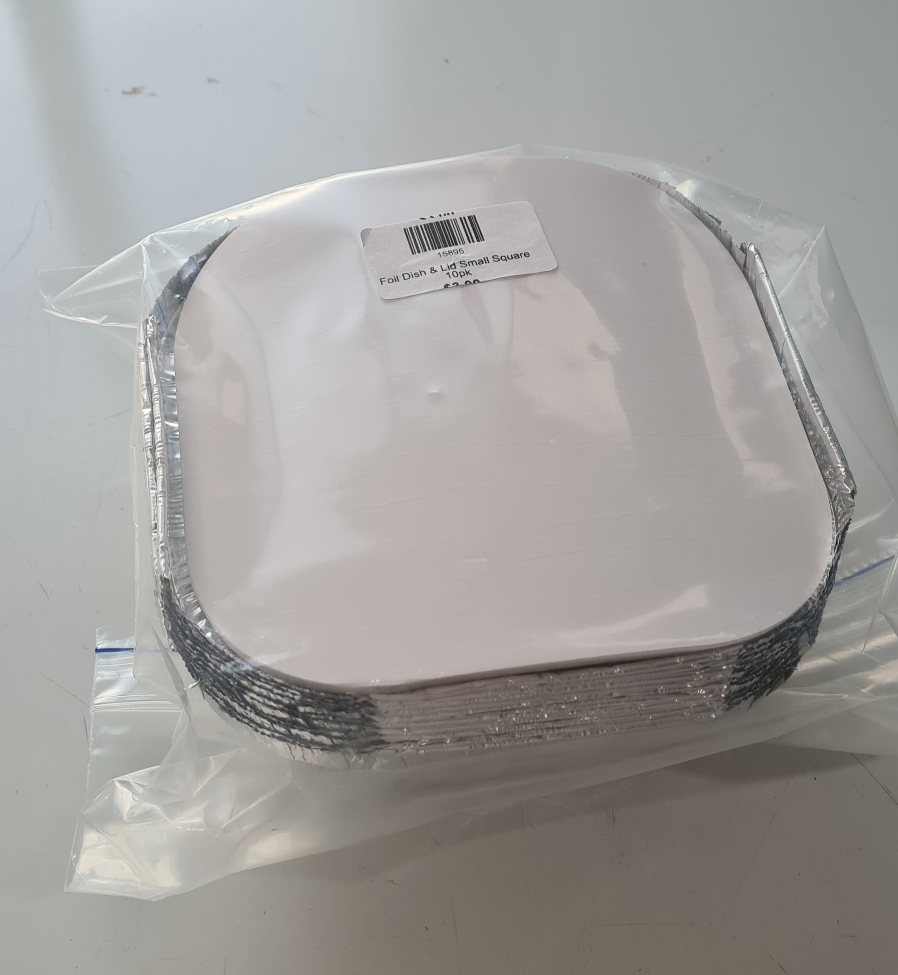 Foil Dish & Lid Small Square 10pk