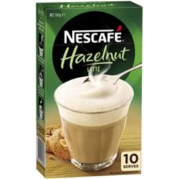 Nescafe Sachets Hazelnut Latte 10pk 132g