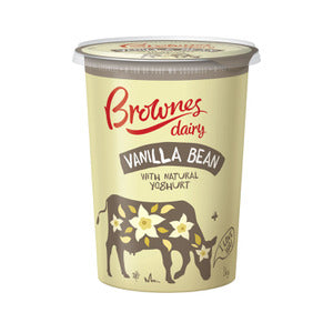 Brownes Natural Yoghurt Vanilla Bean 1kg