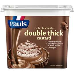 Pauls Double Thick Custard Chocolate 900g