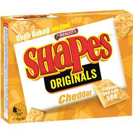 Arnotts Shapes Cheddar Originals 175g