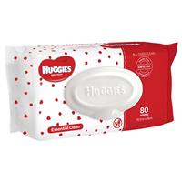 Huggies Essentials Baby Wipes Unscented 80pk