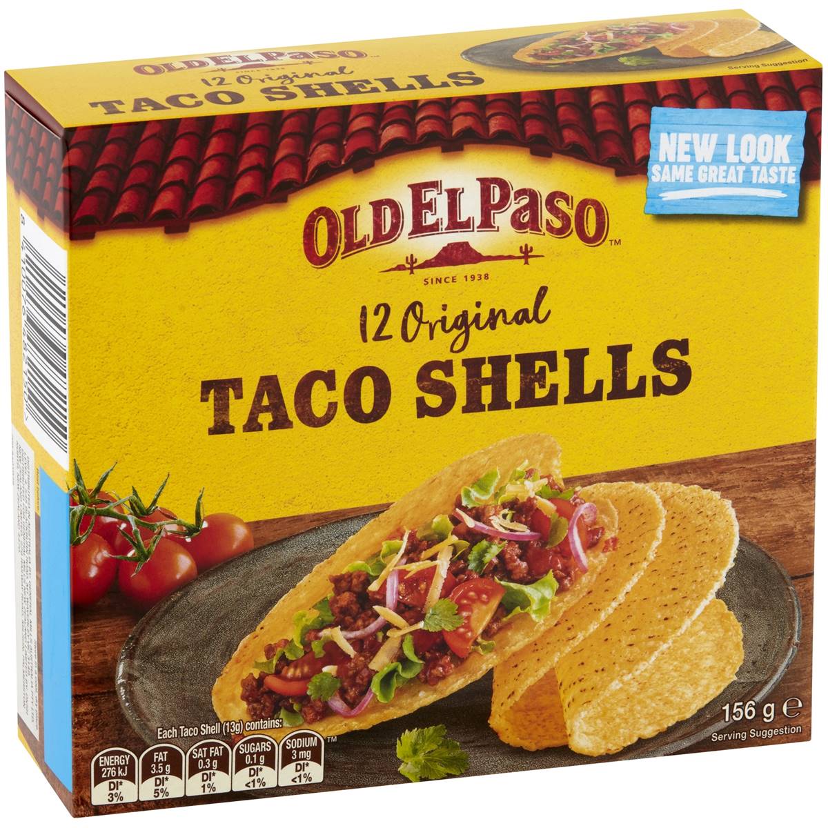 Old El Paso Taco Shells Corn 12pk 156g