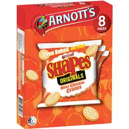 Arnotts Shapes Chicken Crimpy 8pk 200g