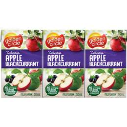 Golden Circle Juice Apple Blackcurrant 250ml 6pk