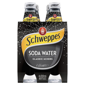 Schweppes Soda Water 300ml 4pk