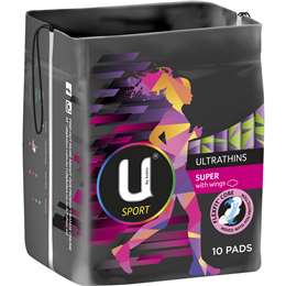 U By Kotex Ultra Thin Sport Super Wing 10pk