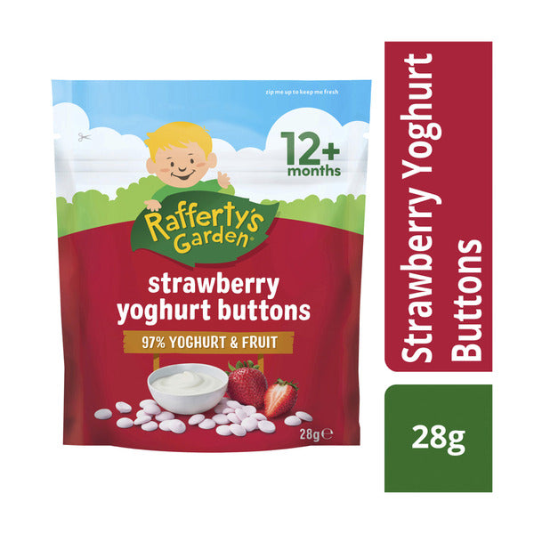 Raffertys Garden Strawberry Yoghurt Buttons 12mths+ 28g