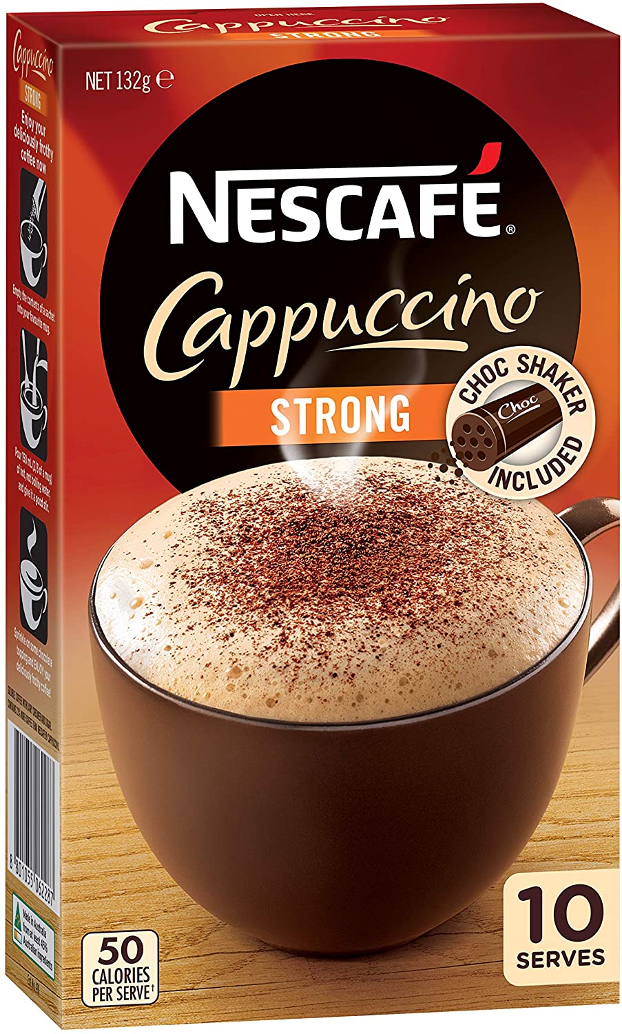 Nescafe Sachets Cappuccino Strong 10pk 132g