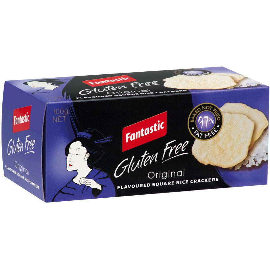 Fantastic Gluten Free Square Rice Biscuit Original 100g